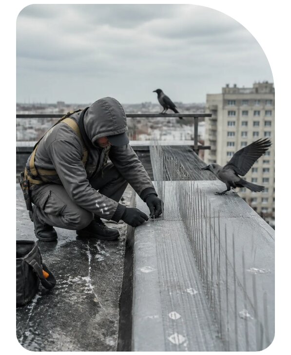 Защита от ворон под ключ в Дзержинске по цене от 5084 р. | Сенат-Дзр